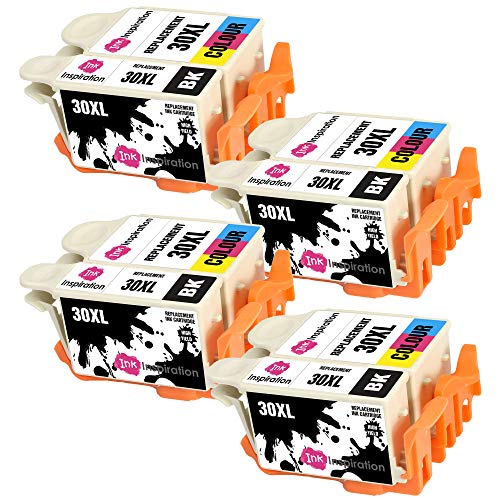 Ink Inspiration® Ersatz für Kodak 30 30XL 30B 30CL Druckerpatronen 8er-Pack, kompatibel mit Kodak ESP C100 C110 C115 C300 C310 C315 C330 C360 1.2 3.2 3.2S Hero 2.2 3.1 5.1 Office 2150, Schwarz/Farbe von Ink Inspiration