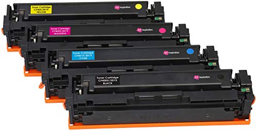 Ink Inspiration 4er Set Premium Toner für HP Color Laserjet Pro MFP M277dw M277n M274n M252dw M252n | kompatibel zu HP 201X CF400X 2.800 Seiten CF401X CF402X CF403X 2.300 Seiten von Ink Inspiration