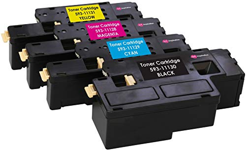 Ink Inspiration 4er Set Premium Toner kompatibel für Dell C1660, C1660W, C1660DW, C1660CN, C1660CNW | Schwarz 1.250 Seiten & Color je 1.000 Seiten von Ink Inspiration