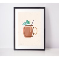 Moskau Mule - Cocktail Kunstdruck Bar Dekor College Student Geschenk Moskau Mule - Cocktail Kunstdruck Bar Dekor College Student Geschenk von InkCasket