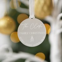 Personalisierte Familie Weihnachtsverzierung, Familienkugel, Familiengeschenk Für Weihnachten, Personalisierte Weihnachtskugel Baumschmuck von InkEtch