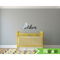Benutzerdefinierte Name Aufkleber, Monogramm Kinderzimmer Boho, Moderne Kinderzimmer, Aufkleber von InkSprouts