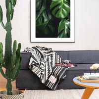 Große Wolldecke Aus Ecuador 220x200cm | Queen Size Ultraweich Handgemacht Überwurf Boho Ethno Fair & Vegan Produziert von InkaTreasuresEcuador