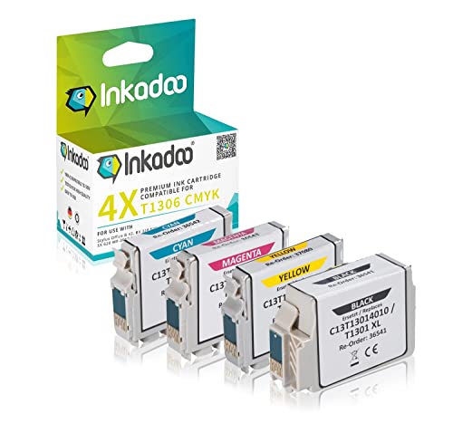 Inkadoo Druckerpatronen kompatibel mit Epson C13T13064010 / T1306 Stylus Office BX 635 FWD 525 WD 630 FW Stylus Office B 42 WD WorkForce 630 von Inkadoo