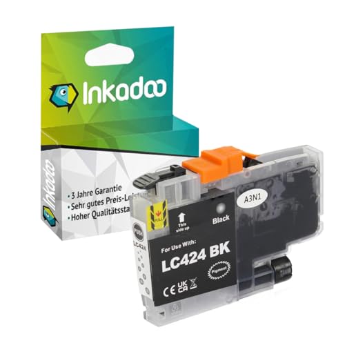 Inkadoo Kompatibel Tinte für Brother LC-424 DCP-J 1200 DW, DCP-J 1200 W, Mini 19 Biz-SL, DCP-J 1200 Series von Inkadoo