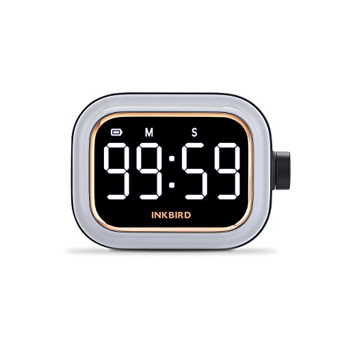 Inkbird Digital Timer, IDT-02 Magnetischer Küchentimer, Eieruhr mit Einem Großen Beleuchtetem Display fürs Lernen, Meeting, Sports, Kochen und Backen von Inkbird