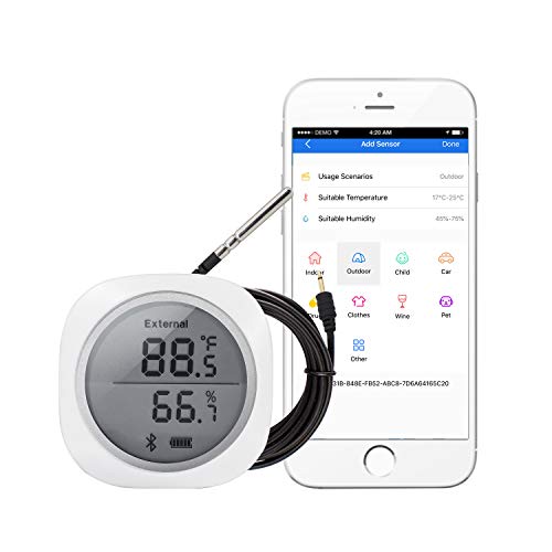 Inkbird IBS-TH1 Plus Bluetooth Hygrometer Thermometer Gewächshaus Reptil Datenlogger für Android IOS von Inkbird