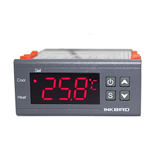 Inkbird ITC-1000 Digitaler Temperaturregler 2 Relais Thermostate 220V Heizungskühlung mit NTC Sensorsonde von Inkbird