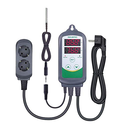 Inkbird ITC-308S Digitale Temperaturregler Thermostat mit 1,97" Klinkenstecker NTC Temperatur Sonde von Inkbird