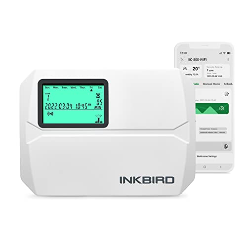 Inkbird bewässerungscomputer,IIC-800-WIFI 8 Zonen Programmiergerät Bewässerungssystem Saisonale Anpassung Mit Wetterfester Abdeckung Regenumgehung Inkbird bewässerungscomputer,IIC-800-WIFI 8 Zonen Programmiergerät Bewässerungssystem Saisonale Anpassung Mit Wetterfester Abdeckung Regenumgehung von Inkbird