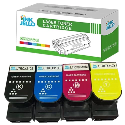 inkjello wiederaufbereitete Toner Patrone Ersatz für Lexmark CX310dn CX310 N CX410de CX410dte CX410e CX510de CX510dhe CX510dthe 802 K/C/M/Y (schwarz/Cyan/Magenta/gelb, 4er Pack) von Inkjello