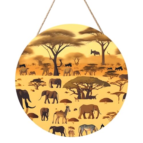 Afrikanische Graslandtiere Runde Holztafelmalerei 12 Zoll Exquisites Kunstwerk Umweltfreundliches Holz Eine Elegante Wahl für Heimdekoration Afrikanische Graslandtiere Runde Holztafelmalerei 12 Zoll Exquisites Kunstwerk Umweltfreundliches Holz Eine Elegante Wahl für Heimdekoration von Inkmhztk