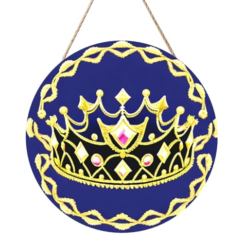 Fantasy Tiara Runde Holztafelmalerei 12 Zoll Exquisite Kunstwerke, umweltfreundliches Holz, eine elegante Wahl für Heimdekoration. von Inkmhztk