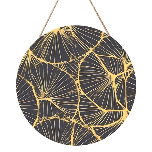 Golden Leaf Runde Holztafelmalerei 12 Zoll Exquisites Kunstwerk, umweltfreundliches Holz, eine elegante Wahl für Heimdekoration. Golden Leaf Runde Holztafelmalerei 12 Zoll Exquisites Kunstwerk, umweltfreundliches Holz, eine elegante Wahl für Heimdekoration. von Inkmhztk