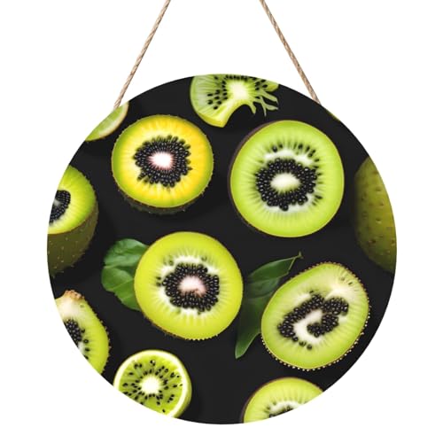 Grüne Kiwi runde Holztafelmalerei 12 Zoll Exquisites Kunstwerk, umweltfreundliches Holz, eine elegante Wahl für Heimdekoration. Grüne Kiwi runde Holztafelmalerei 12 Zoll Exquisites Kunstwerk, umweltfreundliches Holz, eine elegante Wahl für Heimdekoration. von Inkmhztk