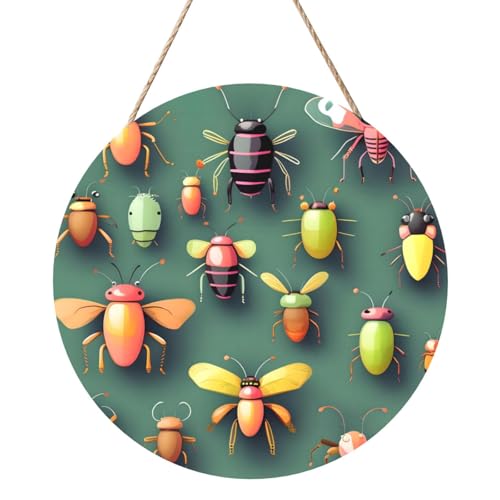 Insect Atlas Runde Holzpaneelmalerei 12 Zoll Exquisite Kunstwerke, umweltfreundliches Holz, eine elegante Wahl für Heimdekoration. von Inkmhztk