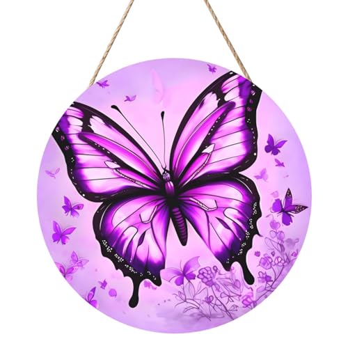 Lila Schmetterling Runde Holzplatte Malerei 12 Zoll Exquisites Kunstwerk Umweltfreundliches Holz, eine elegante Wahl für Heimdekoration. Lila Schmetterling Runde Holzplatte Malerei 12 Zoll Exquisites Kunstwerk Umweltfreundliches Holz, eine elegante Wahl für Heimdekoration. von Inkmhztk