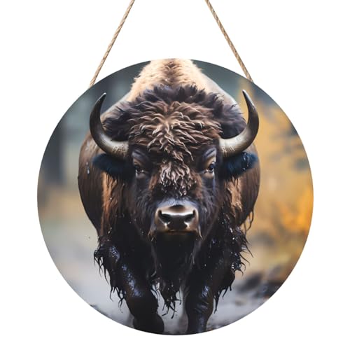Nordamerikanische Bison Runde Holztafelmalerei 12 Zoll Exquisite Kunstwerke, umweltfreundliches Holz, eine elegante Wahl für Heimdekoration. Nordamerikanische Bison Runde Holztafelmalerei 12 Zoll Exquisite Kunstwerke, umweltfreundliches Holz, eine elegante Wahl für Heimdekoration. von Inkmhztk