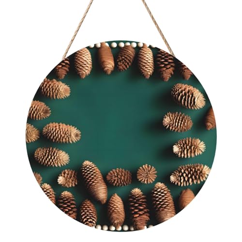 Pine Cone Border Round Wood Panel Painting 30.5 cm Exquisite Artwork, Environmentally Friendly Wood, An Elegant Choice For Home Decoration. Pine Cone Border Round Wood Panel Painting 30.5 cm Exquisite Artwork, Environmentally Friendly Wood, An Elegant Choice For Home Decoration. von Inkmhztk