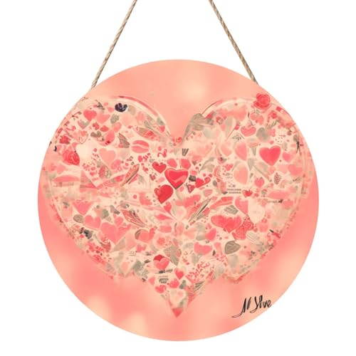 Rote Herzblumen Runde Holztafelmalerei 12 Zoll Exquisite Kunstwerke, umweltfreundliches Holz, eine elegante Wahl für Heimdekoration. Rote Herzblumen Runde Holztafelmalerei 12 Zoll Exquisite Kunstwerke, umweltfreundliches Holz, eine elegante Wahl für Heimdekoration. von Inkmhztk