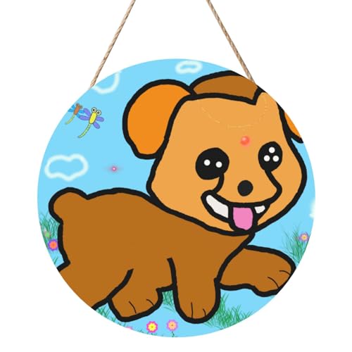 Running Cartoon Dog Round Wood Panel Painting 30.5 cm Exquisite Artwork, Environmentally Friendly Wood, A Elegant Choice for Home Decoration. Running Cartoon Dog Round Wood Panel Painting 30.5 cm Exquisite Artwork, Environmentally Friendly Wood, A Elegant Choice for Home Decoration. von Inkmhztk