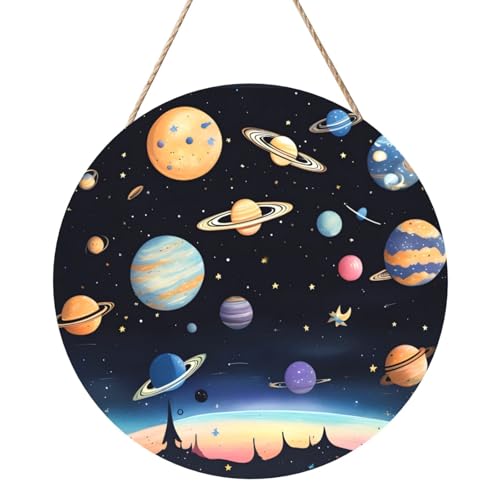 Saturn Jupiter Erde Runde Holzplatte Malerei 12 Zoll Exquisite Kunstwerke, umweltfreundliches Holz, eine elegante Wahl für Heimdekoration. Saturn Jupiter Erde Runde Holzplatte Malerei 12 Zoll Exquisite Kunstwerke, umweltfreundliches Holz, eine elegante Wahl für Heimdekoration. von Inkmhztk
