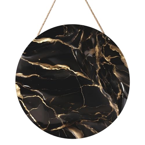 Schwarz Gold Marmor Runde Holzplatte Malerei 12 Zoll Exquisite Kunstwerke, umweltfreundliches Holz, eine elegante Wahl für Heimdekoration. Schwarz Gold Marmor Runde Holzplatte Malerei 12 Zoll Exquisite Kunstwerke, umweltfreundliches Holz, eine elegante Wahl für Heimdekoration. von Inkmhztk