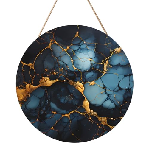 Schwarz-goldenes marmoriertes rundes Holzpaneelgemälde, 12 Zoll Exquisites Kunstwerk, umweltfreundliches Holz, eine elegante Wahl für Heimdekoration. Schwarz-goldenes marmoriertes rundes Holzpaneelgemälde, 12 Zoll Exquisites Kunstwerk, umweltfreundliches Holz, eine elegante Wahl für Heimdekoration. von Inkmhztk