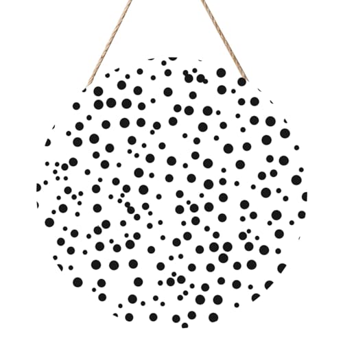 Schwarz und Weiß Polka Dot Runde Holztafelmalerei 12 Zoll Exquisite Kunstwerke, umweltfreundliches Holz, eine elegante Wahl für Heimdekoration. Schwarz und Weiß Polka Dot Runde Holztafelmalerei 12 Zoll Exquisite Kunstwerke, umweltfreundliches Holz, eine elegante Wahl für Heimdekoration. von Inkmhztk