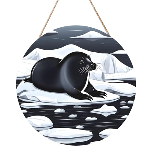 Seals On Ice Round Wood Panel Painting 30.5 cm Exquisite Artwork, Environmentally Friendly Wood, An Elegant Choice For Home Decoration. Seals On Ice Round Wood Panel Painting 30.5 cm Exquisite Artwork, Environmentally Friendly Wood, An Elegant Choice For Home Decoration. von Inkmhztk