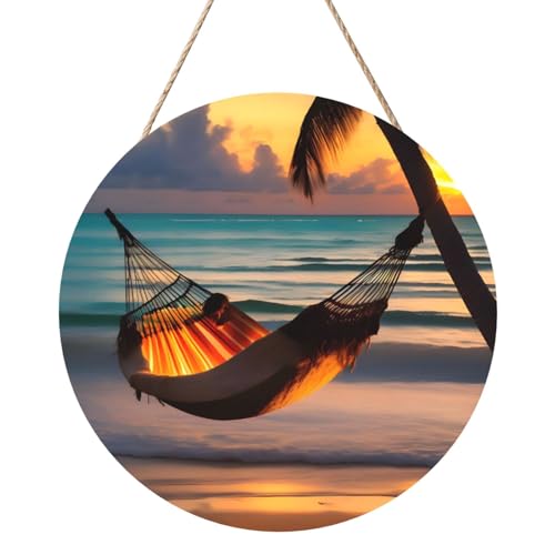 Sonnenuntergang Strand Hängematte Runde Holzplatte Malerei 12 Zoll Exquisite Kunstwerke, umweltfreundliches Holz, eine elegante Wahl für Heimdekoration. Sonnenuntergang Strand Hängematte Runde Holzplatte Malerei 12 Zoll Exquisite Kunstwerke, umweltfreundliches Holz, eine elegante Wahl für Heimdekoration. von Inkmhztk