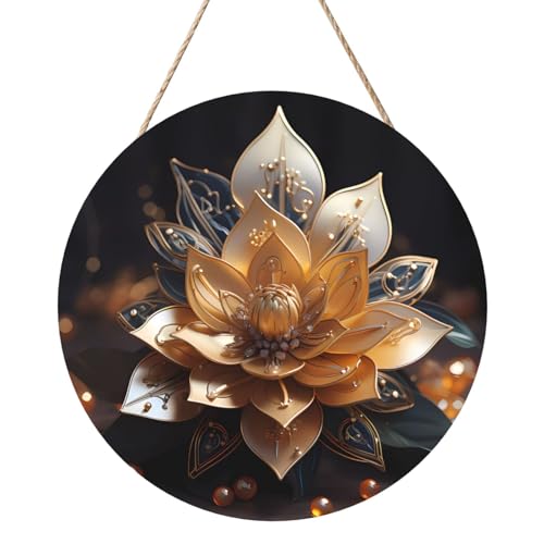 Weiße zarte Lotusblüte, runde Holzplattenmalerei, 30,5 cm, exquisite Kunstwerke, umweltfreundliches Holz, eine elegante Wahl für Heimdekoration. Weiße zarte Lotusblüte, runde Holzplattenmalerei, 30,5 cm, exquisite Kunstwerke, umweltfreundliches Holz, eine elegante Wahl für Heimdekoration. von Inkmhztk