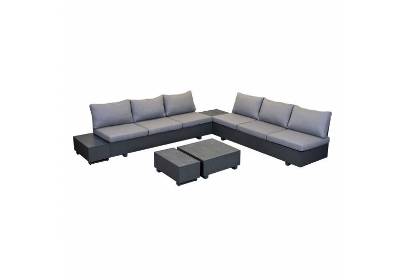Inko Gartenlounge-Set Inko 6-teilige Eck-Lounge-Sitzgruppe Pasadena Aluminium anthrazit mit Inko Gartenlounge-Set Inko 6-teilige Eck-Lounge-Sitzgruppe Pasadena Aluminium anthrazit mit von Inko