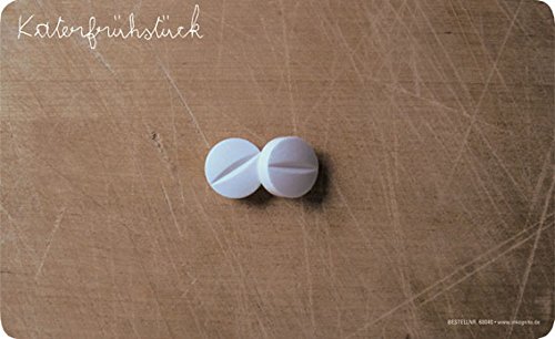 Inkognito Frühstücksbrettchen 23 x 14 cm • 68040 ''Katerfrühstück Künstler Martin Scheffler • Dies & Das • Küche & Frühstück • Frühstücksbrettchen • Schneidebrettchen • Brettchen von Inkognito