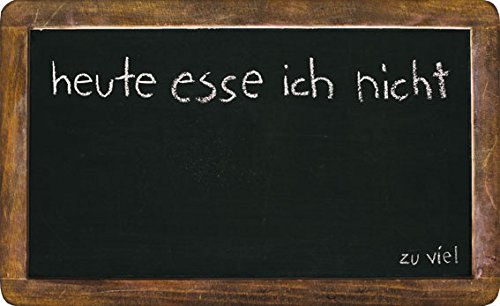 Frühstücksbrettchen 23 x 14 cm • 68070 ''Heute esse ich nicht zu viel'' von Inkognito • Künstler: INKOGNITO © Wilson - Schork • Dies & Das • Küche & Frühstück • Frühstücksbrettchen • Schneidebrettchen • Brettchen von Inkognito