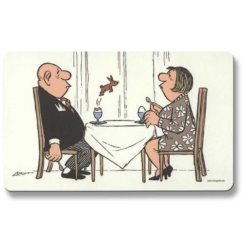 Inkognito Loriot Frühstücksbrettchen 23 x 14 cm • 68065 ''Häschen'' • Dies & Das • Küche & Frühstück • Frühstücksbrettchen • Brettchen von Inkognito
