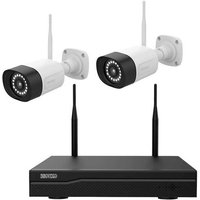Inkovideo INKO-22M WLAN IP-Überwachungskamera-Set 4-Kanal mit 2 Kameras 1920 x 1080 Pixel von Inkovideo