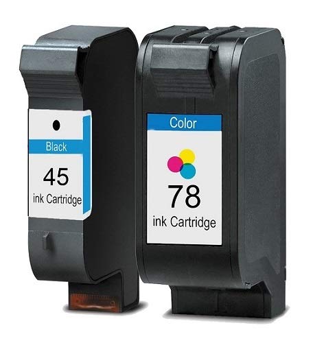 Druckerpatronen-Set kompatibel mit HP 45 + HP 78 XL für Photosmart 1000, 1100, 1115, 1215, 1218, 1315, Officejet Pro 1150C, 1170C, 1175C von Inkpro