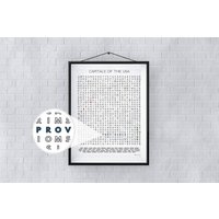 Us Hauptstädten Reise Checkliste Wort Suchbild, Wand Kunst Poster Druck, Kinderzimmer, Dekor Für Ihr Zuhause, Klassenzimmer Dekoration von InkwellGoodsCo