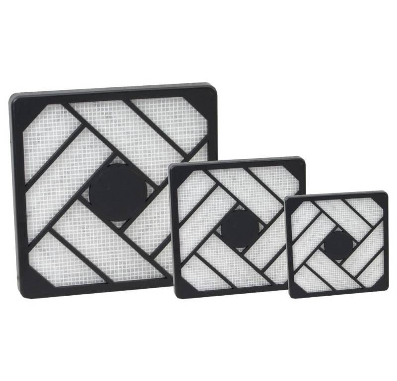 Inline Lüftungsschieber Filter + Einbaukassette, 120x120mm, schwarz Inline Lüftungsschieber Filter + Einbaukassette, 120x120mm, schwarz von Inline