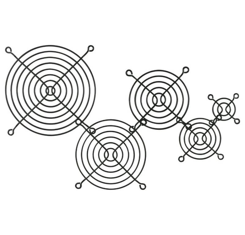 Inline Lüftungsschieber Lüftergitter Metall, schwarz, 80x80mm, schwarz Inline Lüftungsschieber Lüftergitter Metall, schwarz, 80x80mm, schwarz von Inline