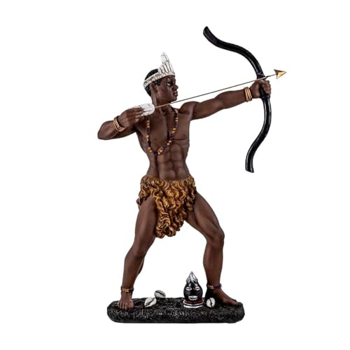 Inmaculada Romero IR Oshosi-Figur 32 cm. Orisha-Kriegerharzbild. Dicke (mm): 60. Länge (mm): 320. Breite (mm): 150. von Inmaculada Romero IR