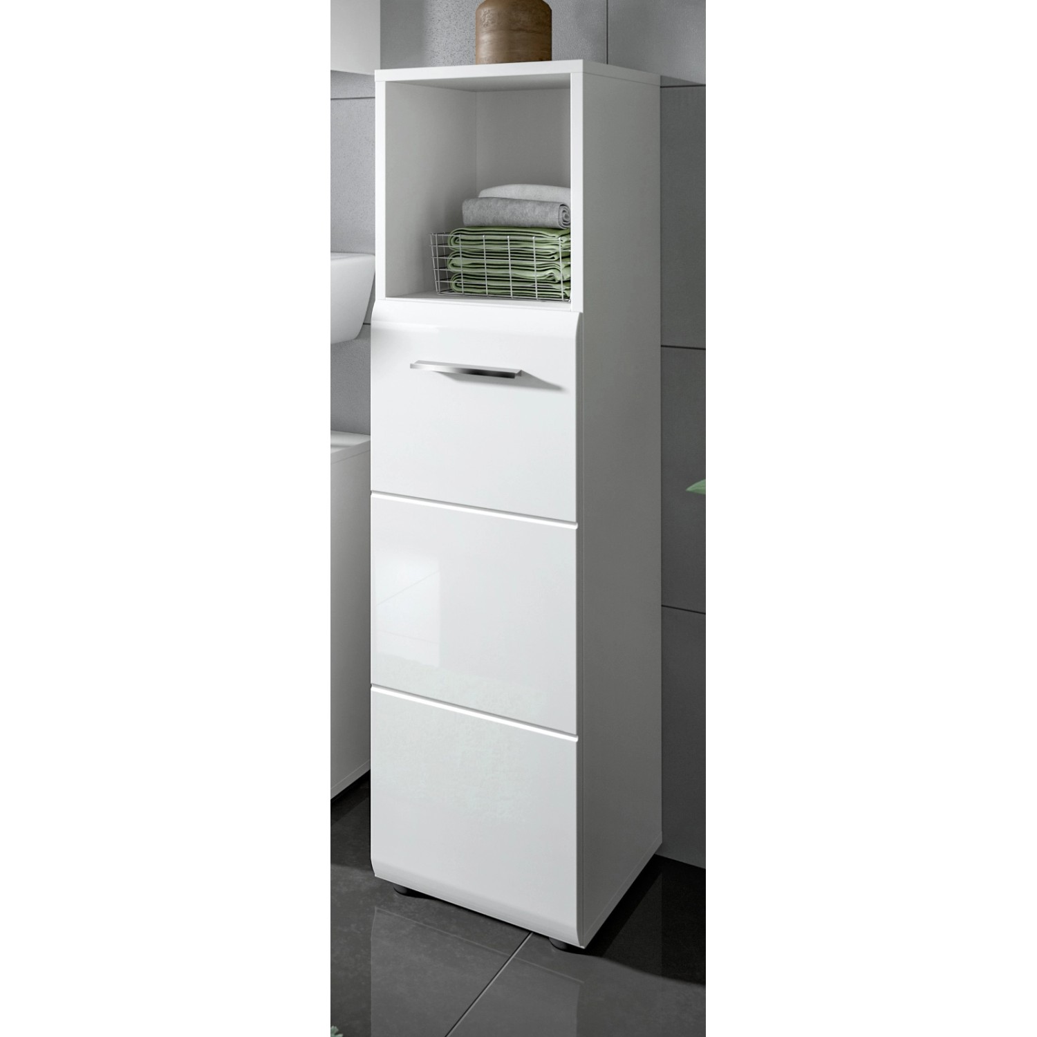 Inn.Furn Badezimmer Kommode in Weiß Hochglanz 30 x 110 cm Cover Inn.Furn Badezimmer Kommode in Weiß Hochglanz 30 x 110 cm Cover von Inn.Furn