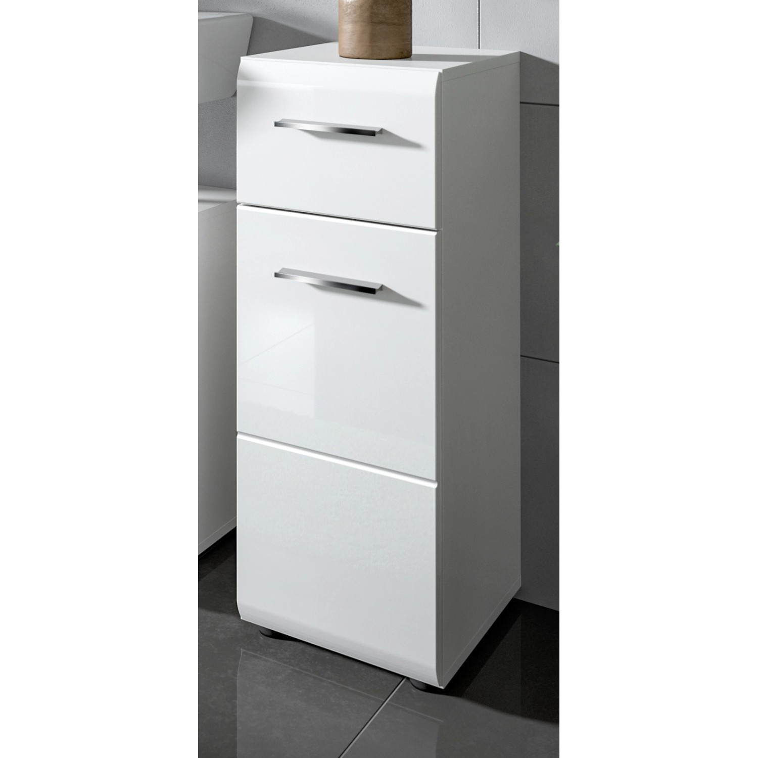 Inn.Furn Badezimmer Kommode in Weiß Hochglanz 30 x 80 cm Cover Inn.Furn Badezimmer Kommode in Weiß Hochglanz 30 x 80 cm Cover von Inn.Furn