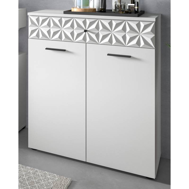 Inn.Furn Badezimmer Kommode in Weiß Hochglanz 70 cm Relief Inn.Furn Badezimmer Kommode in Weiß Hochglanz 70 cm Relief von Inn.Furn