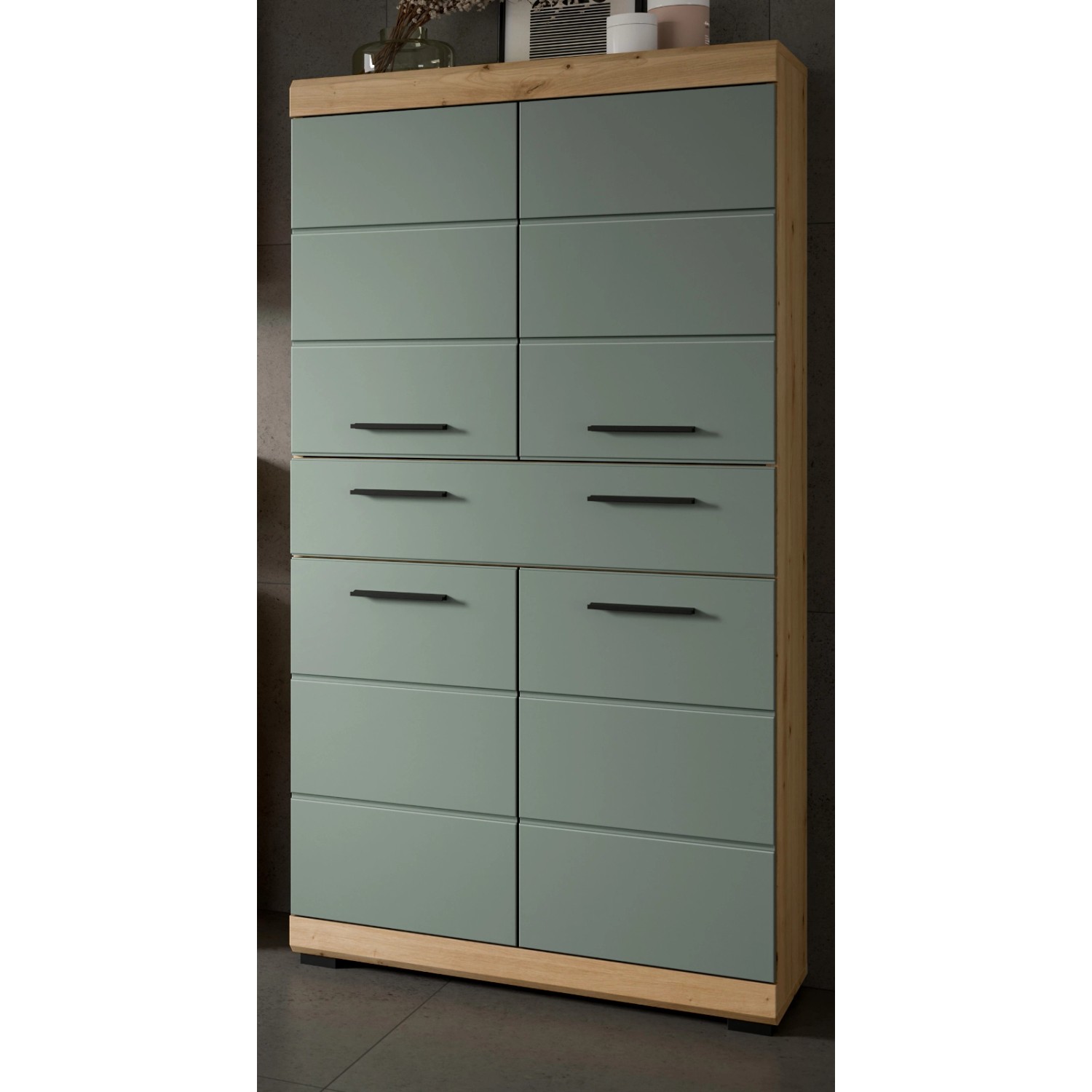 Inn.Furn Badezimmer Midischrank in Grün und Eiche 74 x 141 cm Shawn Inn.Furn Badezimmer Midischrank in Grün und Eiche 74 x 141 cm Shawn von Inn.Furn