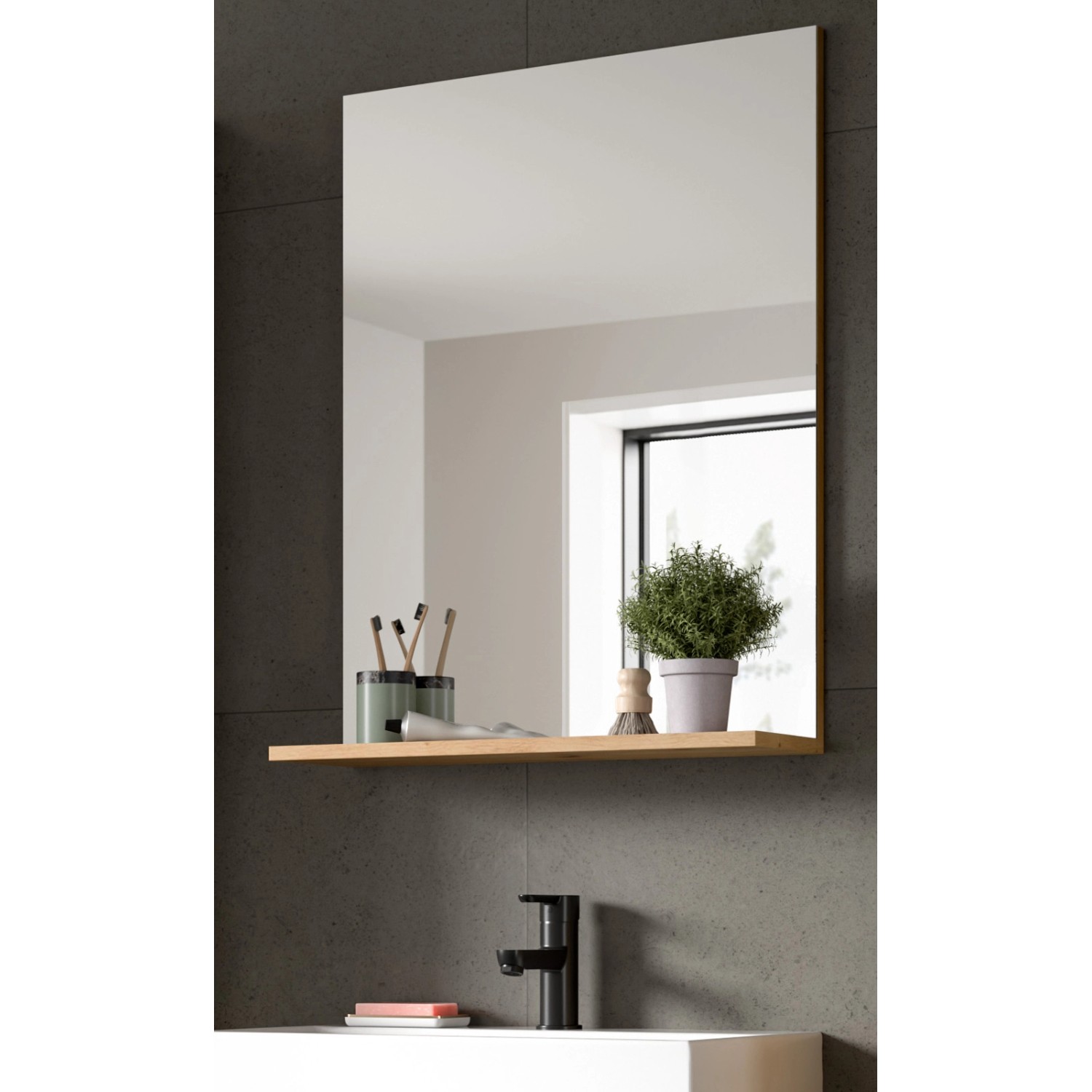 Inn.Furn Badezimmer Spiegel in Eiche 60 x 79 cm Shawn Inn.Furn Badezimmer Spiegel in Eiche 60 x 79 cm Shawn von Inn.Furn