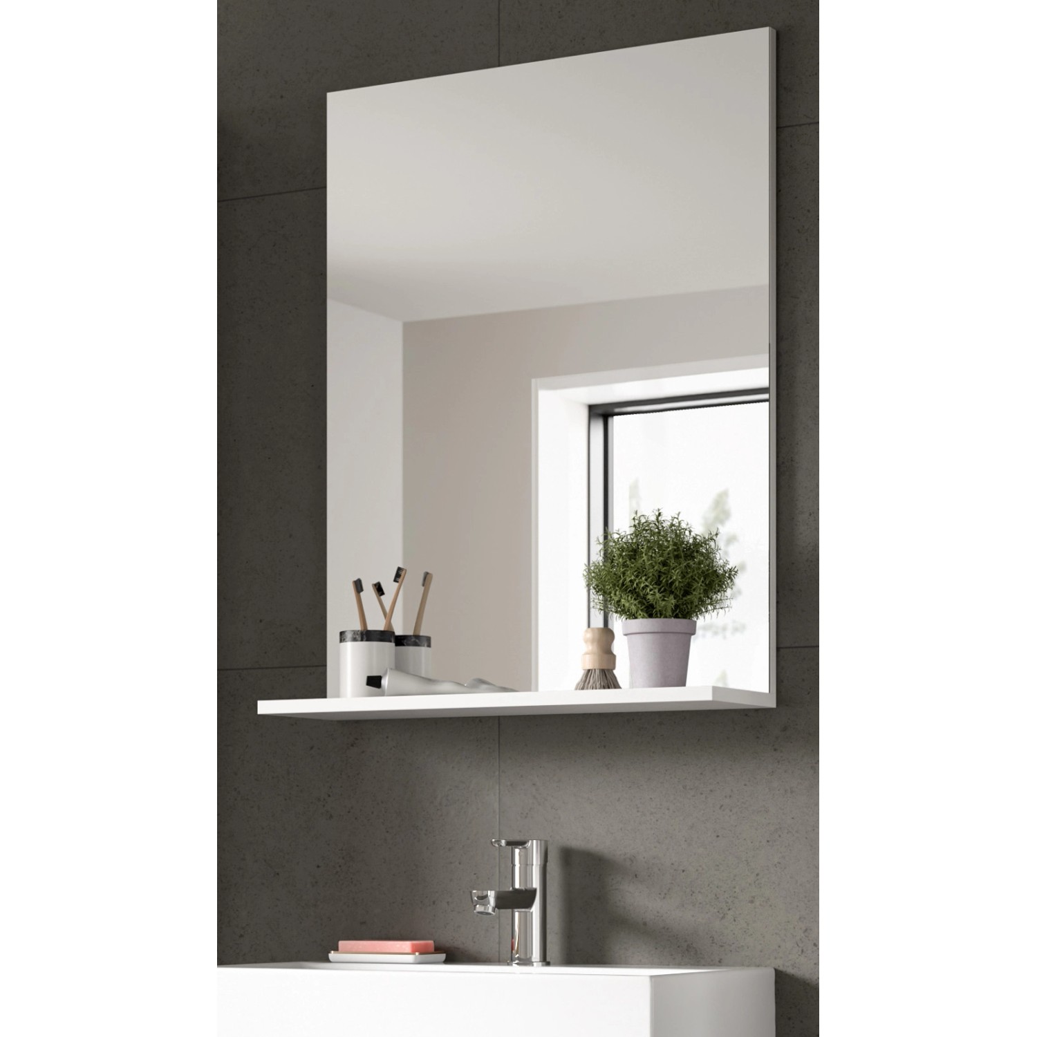 Inn.Furn Badezimmer Spiegel in Weiß 60 x 79 cm Shawn Inn.Furn Badezimmer Spiegel in Weiß 60 x 79 cm Shawn von Inn.Furn