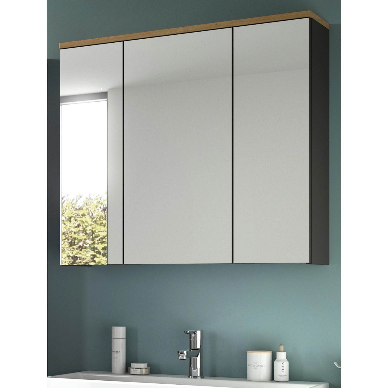 Inn.Furn Badezimmer Spiegelschrank in Eiche und Grau 80 cm Cooper Inn.Furn Badezimmer Spiegelschrank in Eiche und Grau 80 cm Cooper von Inn.Furn