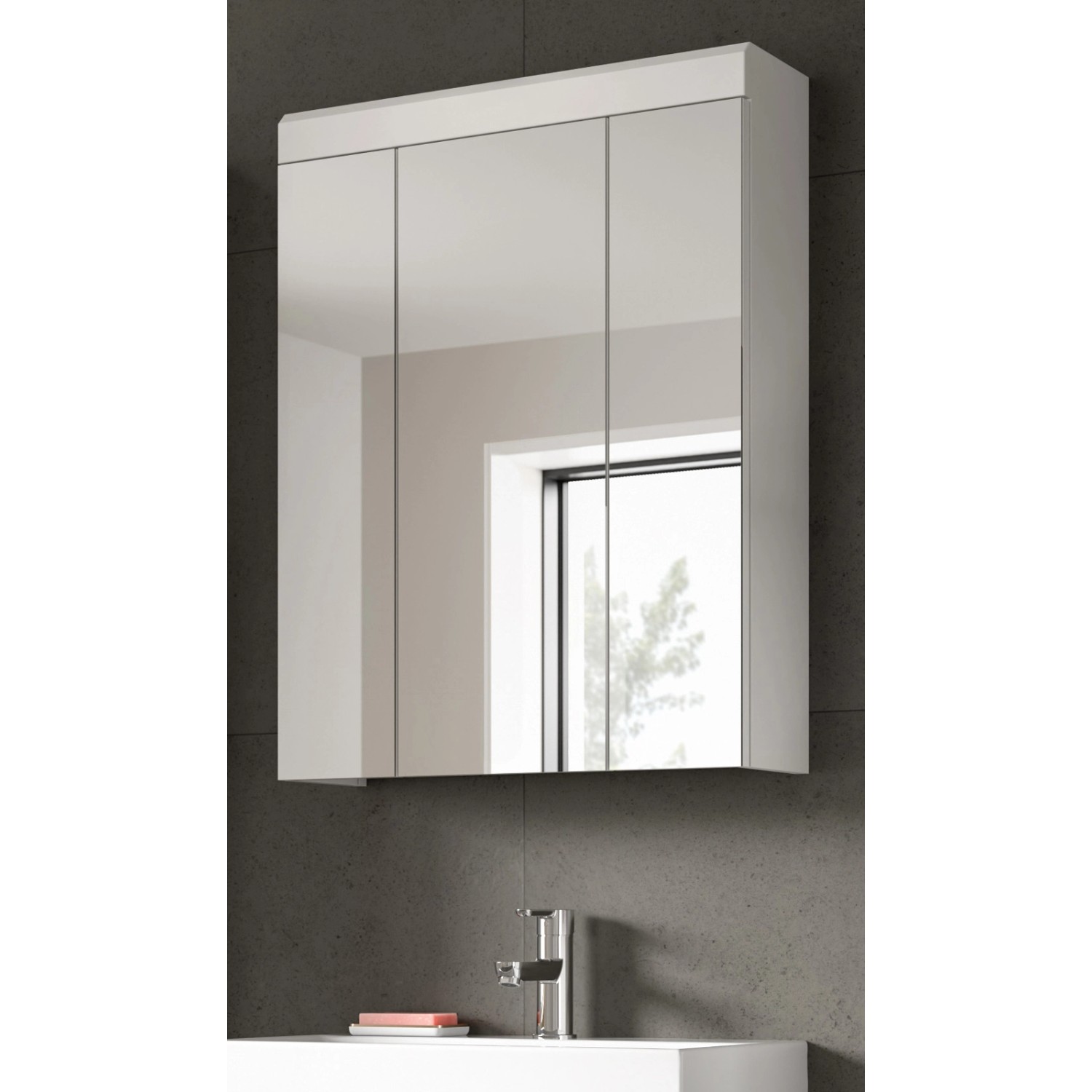 Inn.Furn Badezimmer Spiegelschrank in Weiß Hochglanz 60 cm Shawn Inn.Furn Badezimmer Spiegelschrank in Weiß Hochglanz 60 cm Shawn von Inn.Furn